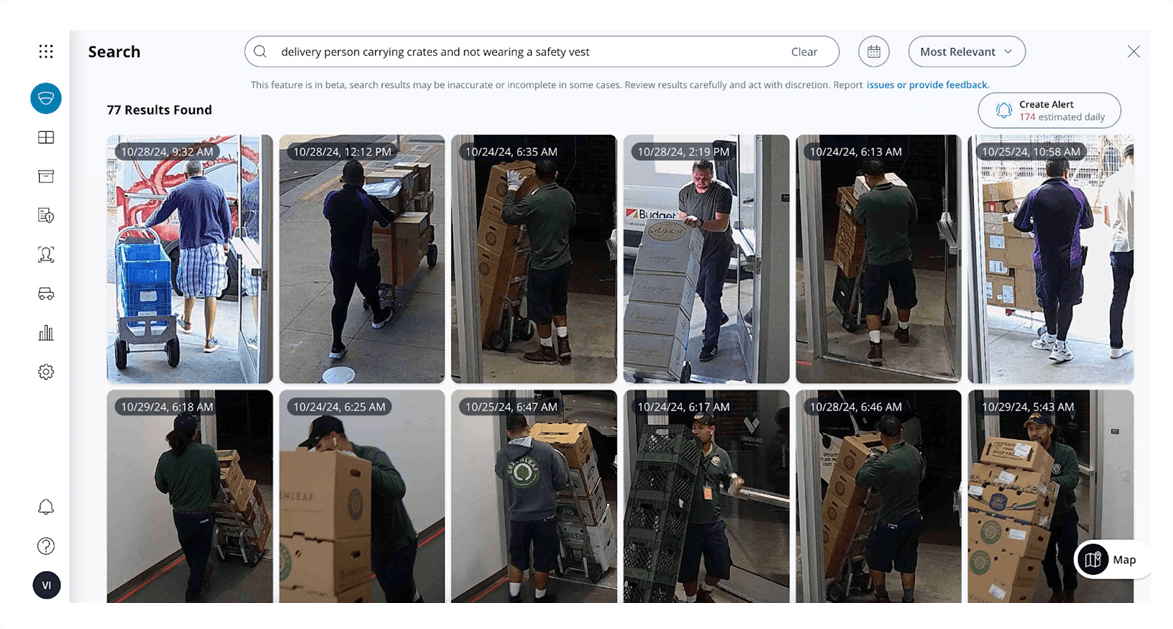 ai powered search not wearing safety vest manufacturing